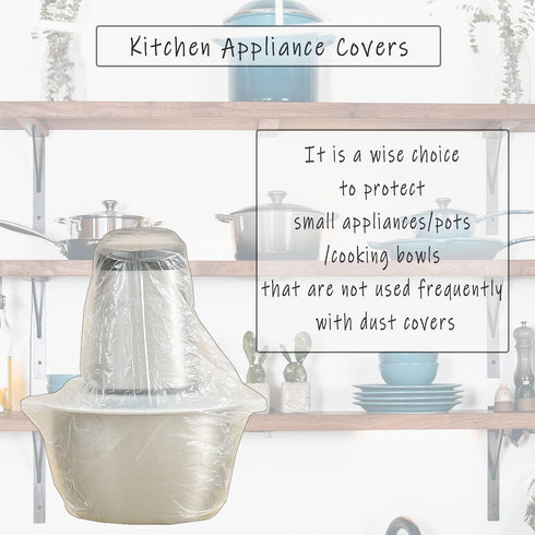 60 PCS Clear Small Appliance Dust Covers,Disposable Kitchen Appliance Covers for Instant Pot,Mixer,Meat Slicer,Air Fryer,Toaster Oven,Food Process...