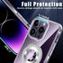 Crystal Clear iPhone 14ProMax Case Magnetic Ring Holder Compatible with MagSafe Invisible Kickstand Shockproof Military Grade Drop Protection Tran...