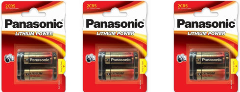 Panasonic 3 2CR5 6-Volt Photo Lithium Cylinder Batteries 2CR5M...