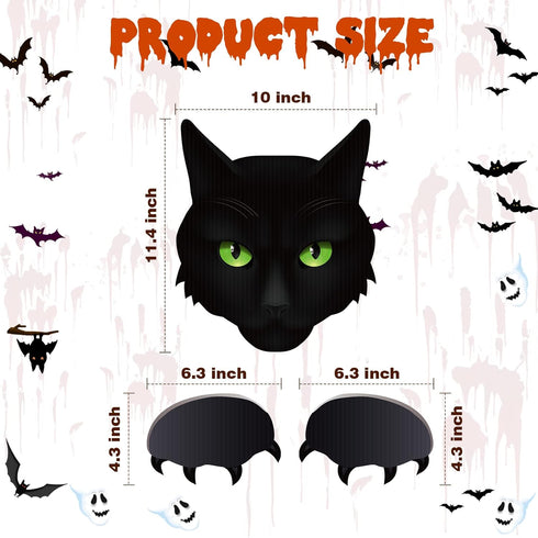 3 Pieces Halloween Fence Peeker Decoration Scary Peeper Halloween Outdoor Decoration Halloween Garden Yard Decor for Home Patio Holiday Party Lawn...