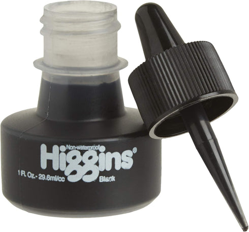Higgins Pigmented Drawing Ink, Black, 1 Ounce Bottle (44021)...