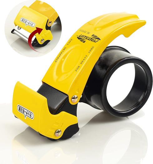 ?Upgraded?PROSUN Blade Safety Cover 2 Inch Professional Packing Tape Dispenser Packaging Metal Handheld Tape Gun Sealing Cutter TG11...