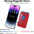 Stronger Magnetic Cell Phone Card Holder for iPhone 15 Series, RFID Magsafe Wallet Leather Phone Wallet Stick on Series of iPhone 14/13/12 Pro/Pro...
