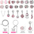 Naler Bracelet Charm Beads Set 24Pcs Charm bracelet making kit, jewelry making kit with Portable Jewelry Box, Valentine's Day Gift...