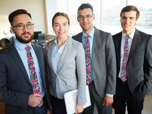 Floral Ties for Men 2.56" Colorful Mens Skinny Tie Cotton Neckties for Wedding Party Graduation...