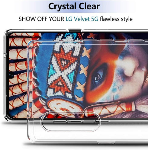 Clear Case for LG Velvet 5G, Slim Thin Flexible TPU Silicone Soft Skin Gel Rubber Anti-Scratch Shockproof Protective Cover for LG Velvet 5G,Clear...