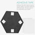 Navaris Hexagon Felt Board Tiles - Set of 12 Notice Memo Bulletin Boards with Push Pins and Double-Sided Tape 5.9" x 6.7" - Dark Gray, Turquoise...