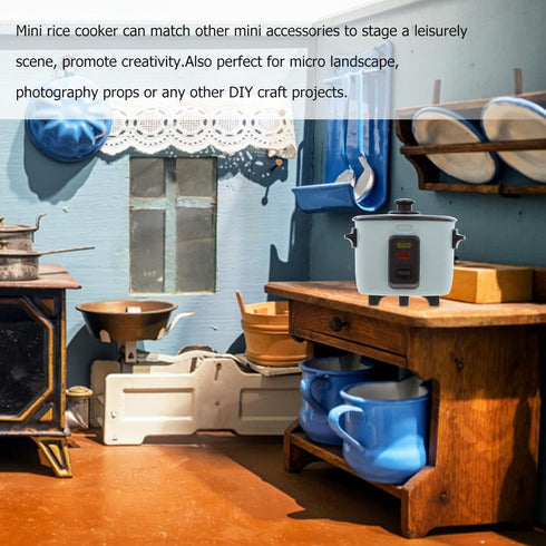 Kisangel Dollhouse Rice Cooker Miniature Rice Cooker Model Simulation Kitchen Appliance for Mini Play Food...