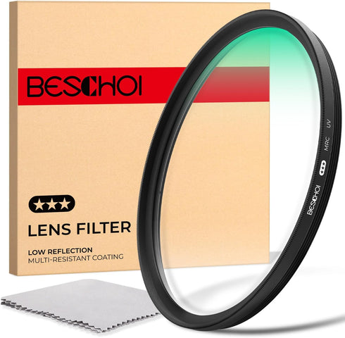 Beschoi 62mm MRC UV Protection Filter 30 Layer Multi-Resistant Nano Coatings/HD Optical Glass/Water Repellent/Scratch Resistant/Aluminum Alloy Ult...