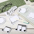 Whaline 960Pcs Music Themed Sticky Notes White Black Musical Self-Stick Notes 8 Designs Musical Notes Message Reminder Pads for Annotating Books O...