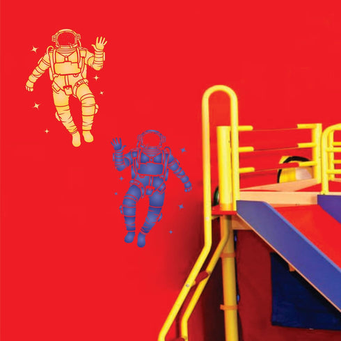 Astronaut Stencil, 8.5 x 12 inch (L) - Spaceman Spacewoman Rocketeer Stencils for Painting Template...