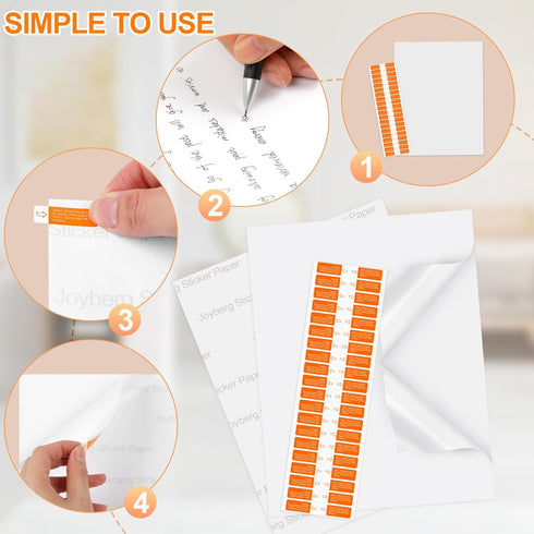 Joyberg Shipping Labels, 8.5"x11" Shipping Label Paper, 2 Per Page Printable Sticker Paper, Shipping Label Printer Paper, Label Paper for Laser/In...