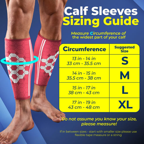 Sparthos Calf Compression Sleeves (Pair) – Leg Compression Socks for Men and Women – Shin Splint Calf Pain Relief Calf Medical Leg Pain and Cramps...