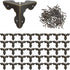 T Tulead 40PCS Metal Corner Protector Decorative Corner Hadrware Wood Corner Guards Black Edge Guard 1.3" with Mounting Screws...