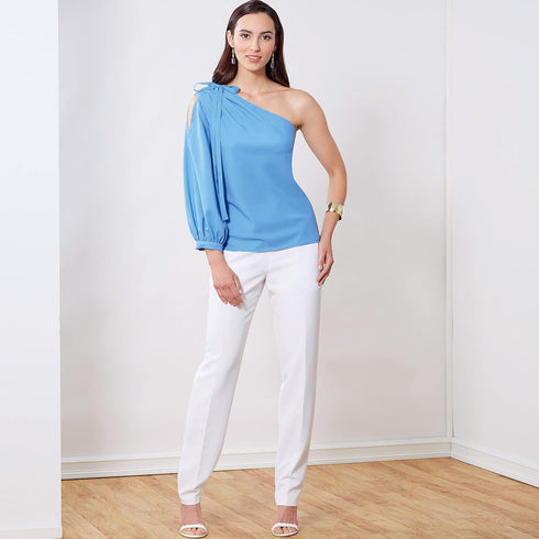 New Look UN6701A Misses' One-Shoulder Top Sewing Pattern Kit, Code N6701, Sizes 6-8-10-12-14-16-18...