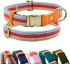 Canvas Nylon Dog Collar Durable and Adjustable Classic Pet Collars with Quick-Release Metal Buckle and D-Ring for Small Medium Large Boy and Girl ...