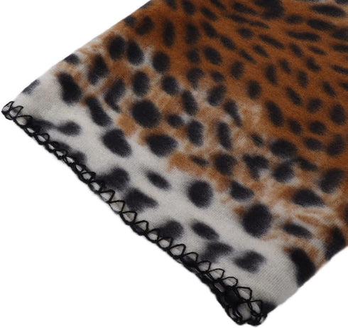 Fleece Pet Blanket, Effectively Isolate Stains Warm and Comfortable Blanket Kennel Blanket for Camping for Travel for Hotel for Beach(Leopard Prin...