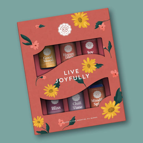 Live Joyfully Essential Oil Blends Collection | 100% Pure & Undiluted | Includes Good Mood, Happy Days, Joy, Bliss, Chill Time, & Mindful Spirit |...