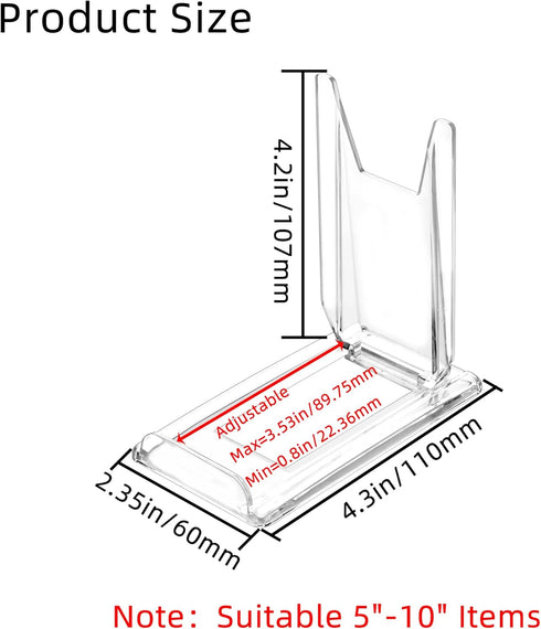 10 Sets Adjustable for angle Acrylic Display Stand for Plate, purses,clutch bags,Pictures, Platter, Book, tableware and stationary,gameboy handhel...