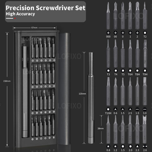 Precision Screwdriver Set,Eyeglass Repair kit,Magnetic Screwdrivers Torx,Pentalobe,Triwing Flathead,Phillips All in One Tools Set for iPhone,Switc...