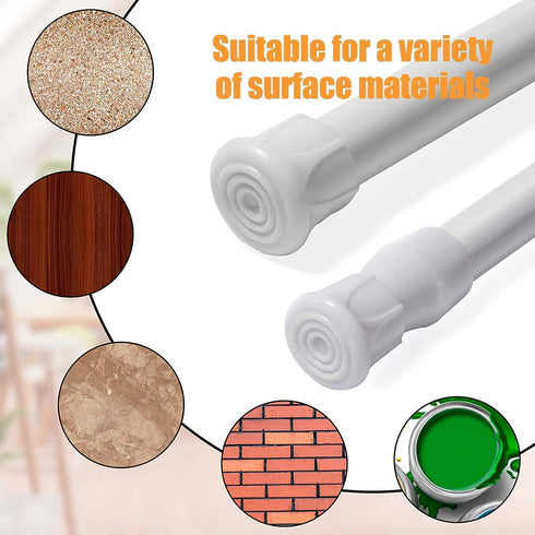 Tension Rods Shower 15.7 to 28 in Small Adjustable Curtain Window Rods in Extendable Telescopic Width Spring Cupboard Bars for Kitchen Utensils,Fi...