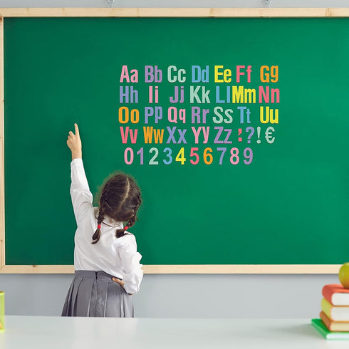 134 Pcs 5 Inch Bulletin Board Letters Colorful Alphabet Letters Numbers and Punctuation Cutouts Letters for Bulletin Board Wall Set for Display Bo...