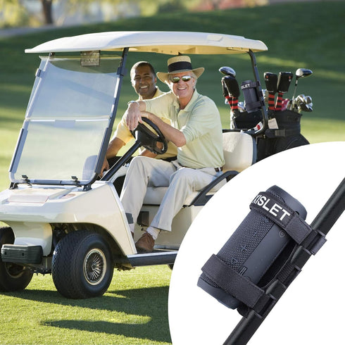 Xislet Portable Speaker Mount Compatible with Golf Cart Accessories Club Cart/EZGO/Bike/Moto/ATV Removable Bluetooth Wireless Speaker Holder Strap...