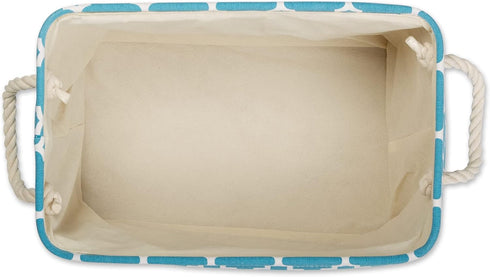 DII Polyester Container with Handles, Lattice Storage Bin, Small, Storm Blue...
