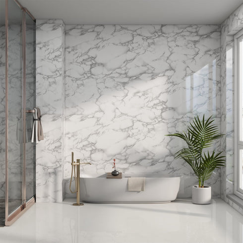 DUUEIHHUER Marble Countertop Contact Paper Waterproof Easy to Clean Self-Adhesive Removable Countertop Cabinet Wardrobe Old Furniture Decoration W...