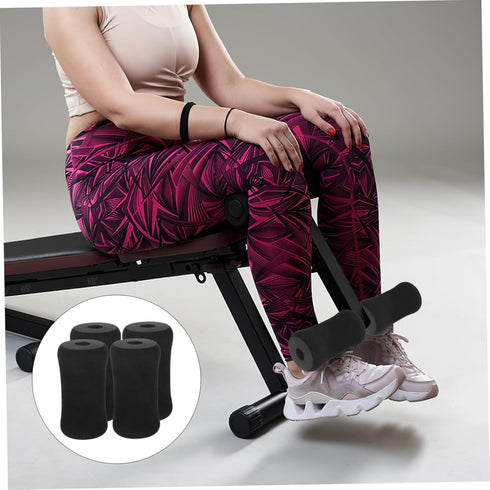 4pcs Foot Pad Roller Sleeve Foam Mat Foot Pads Rollers Gym Parts Foot Foam Pads Rollers Ab Training Accessory Gym Exercise Equipment Fitness Feet ...