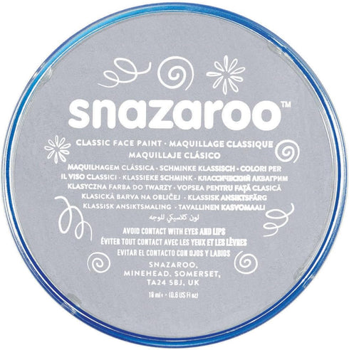 Snazaroo Classic Face and Body Paint, 18.8g (0.66-oz) Pot, Light Grey...