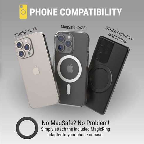 Scosche MagicMount SMSDV-SP MagSafe Car Mount, Magnetic Cell Phone Holder for Dashboard/Vent Compatible with iPhone 15/14/13/12/Pro/Max/Plus/Mini/...