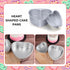 beyonday 2pcs Heart Shaped Cake Pan with Removable Bottom, 4 inch & 6 inch Aluminum Alloy Heart Cake Trays for Birthday Party Wedding Anniversary ...