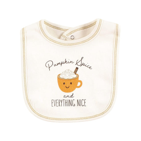 Touched by Nature Unisex Baby Organic Cotton Bibs, Fall Food, One Size...