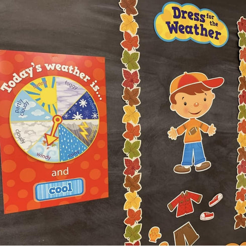 CTP Seasonal Dress for The Weather Bulletin Board Set, 57 Pieces (Creative Teaching Press 1640), 3"-17.5", Multi Color...