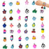 100 Pcs Silicone Bracelet Charms Colorful Bracelet Charms Rubber Band Bracelet Making Kit for Kids Necklace DIY Charm Bracelets...
