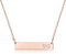 Finrezio Rose Gold Plated Stainless Steel Initial Heart Bar Necklace Alphabet Pendant Necklace for Women Mothers Day Gift Necklace Letter G...