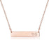 Finrezio Rose Gold Plated Stainless Steel Initial Heart Bar Necklace Alphabet Pendant Necklace for Women Mothers Day Gift Necklace Letter G...