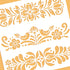 BENECREAT Plastic Folk Decorative Painting Stencil Templates, 12x12inch Floral Pattern Scandinavian Style Reusable Drawing Stencils for DIY Art Cr...