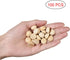 100 PCS 15 mm Split Wood Balls, Small Natural Unfinished Half Round Wooden Beads for Kids Craft...