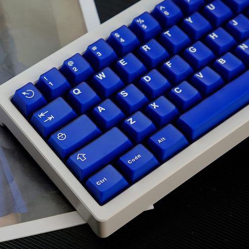 PBT Double Shot Blue Keycaps Cherry Profile Translucent Keycaps Set 114 Keys Fit for Mechanical Keyboard 60% 65% 95% Cherry Mx Switches...