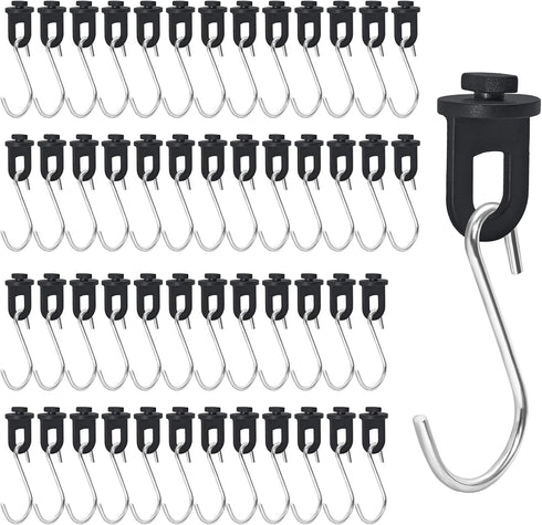 120 Pcs Greenhouse Hooks Hanger, Plastic Greenhouse Twist Clips Fixing Clips Greenhouse Insulation Accessories with Stainless Steel S Hooks for Ga...