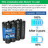 Rechargeable AA Batteries, Double A Battery for Long-Lasting Power, All-Purpose Pre-Charged AA Rechargeable Batteries for Household and Business D...