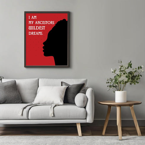 Posterizer 1 pcs-Ethnic African American Women-Positive Quote-Afro-American Art Collection-Inspirational Women's Art-Gifts for Women-Living Room B...