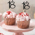 Sumerk 24PCS 18 Cupcake toppers Black Glitter 18th Birthday Cupcake Picks Anniversary Party Decorations...