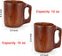 14 oz Wood Cup Coffee Mug for Men Mugs Gift Tankard Unique Small Wooden Man Cup Cool Drinking Portable Outdoor Viking Mug Fancy Cups Beer Mugs Ste...