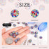 100pcs 10mm Rhinestone Beads for Crafting, White Mixed Shiny Round Shamballa Disco Beads Bulk, Sparkle Crystal Clay Bead for Necklace Bracelet Ear...