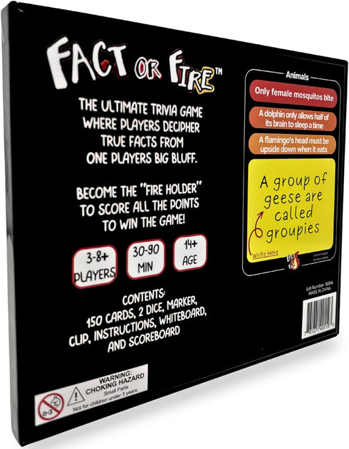 FACT or FIRE Trivia Card Game for Family and Friend Board Game Nights | Ultimate Playing Experience for Engaging Play Time | Get Creative Or Get B...