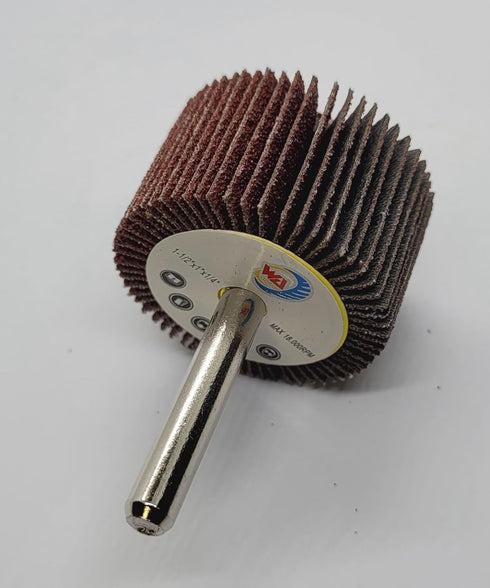 WA 5PCS - 1 1/2"x1"x1/4" inch 120# Industrial Grade Durable Mounted Flap Wheel Sander Aluminum Oxide Sanding Flap Wheels with 1/4" Shank for Drill...