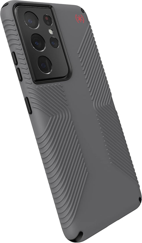 Speck Products Presidio2 Grip Samsung Galaxy S21 Ultra 5G, Graphite Grey/Black/Bold Red...